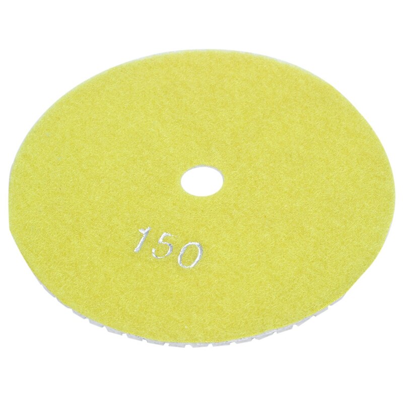 2 tampons de polissage diamant humide 5 pouces 125Mm marbre granit, grains 400 et grains 150