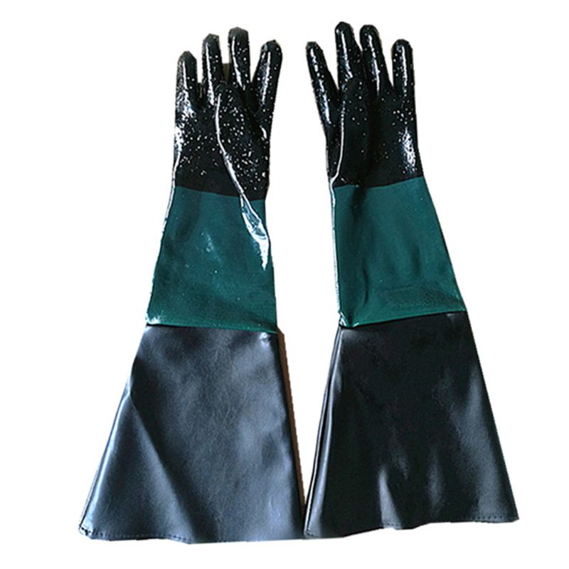 Guantes de goma para chorro de arena, manoplas de seguridad para armarios, chorro de arena: Default Title