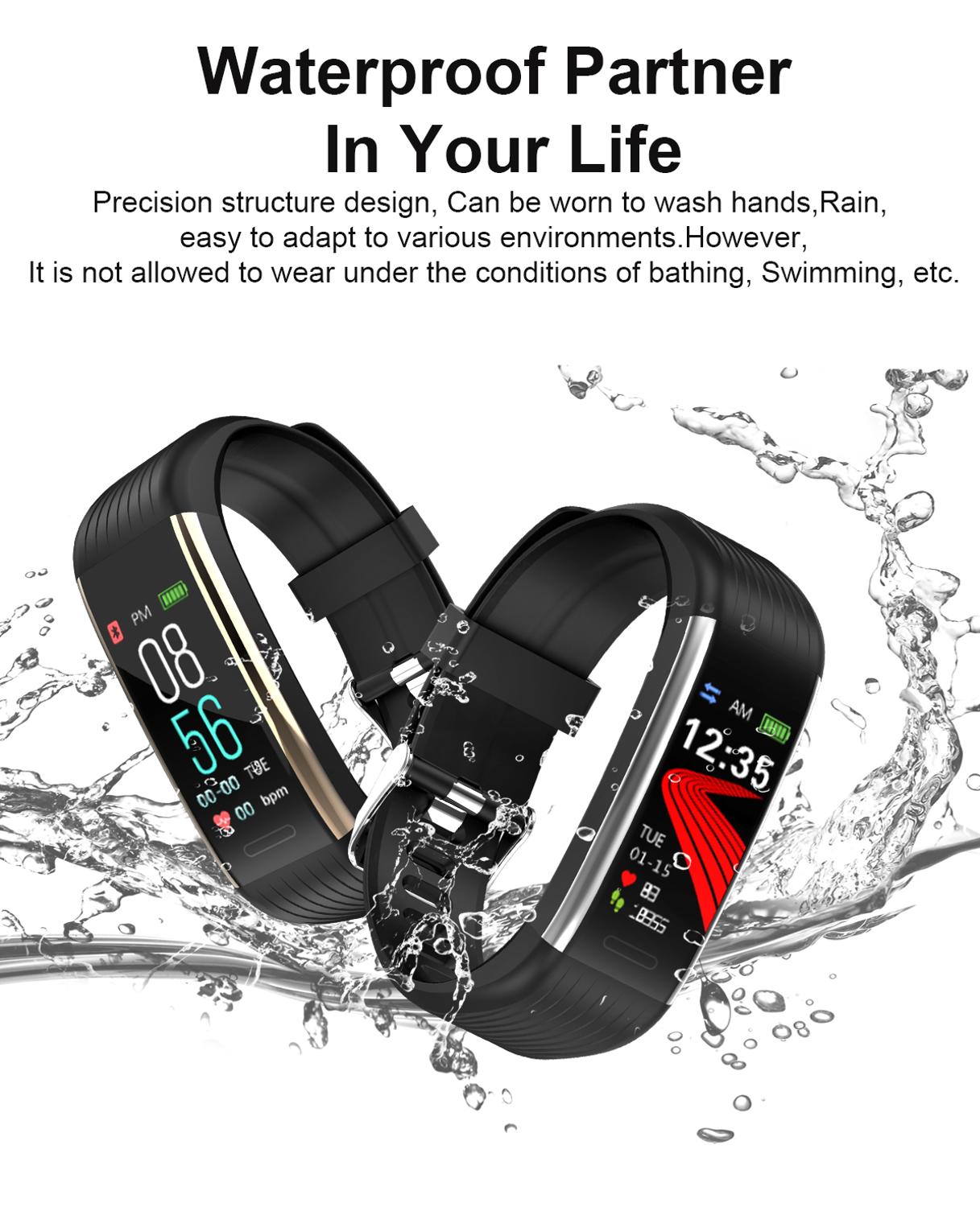R1 smart armbånd skridttæller pulsmåler blodtryk fitness tracker sport vandtæt urbånd til huawei xiaomi ios