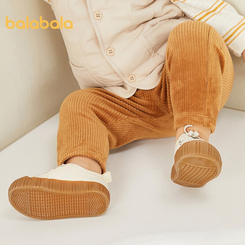 Balabala bébé pantalons vêtements chauds bébé pantalons garçons pantalons de survêtement rétro velours côtelé pantalons décontractés