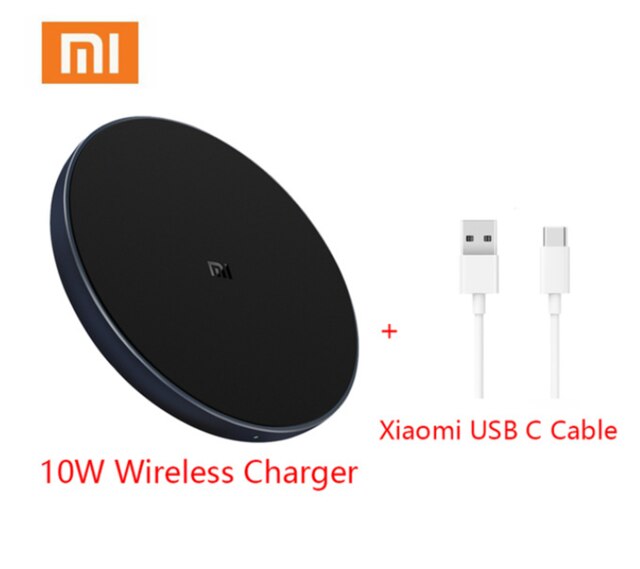 Original xiaomi trådlös laddare 20w max för  mi 9 (20w)  mix 2s / 3 (10w)  qi epp-kompatibel mobiltelefon multiple safe: 10wn kabel