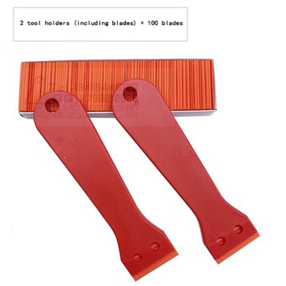 Red Handled Scraper Red Plastic Razor Scraper 6-inch Long Handle Adhes... – Grandado