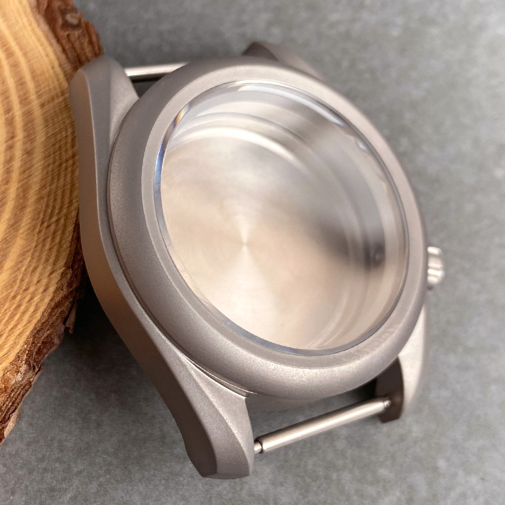 Ti-2 Titanium/316L Sandblast Field Watch Case for NH35 NH36 NH38 NH70 NH72 ETA2824 PT5000 SW200 Anti-allergy 3.8 Crown Sapphire