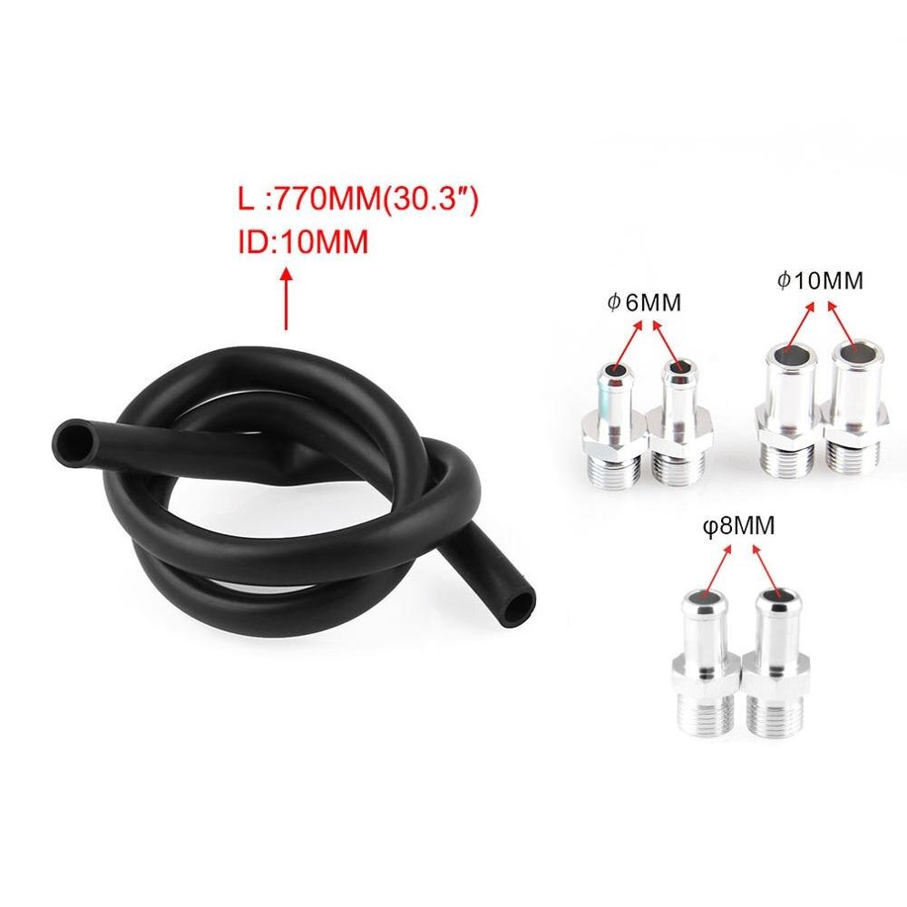 Universal 300ML Aluminum Car Engine Oil Catch Can Kit Air Oil Separator Tank Cylinder Baffled Reservoir