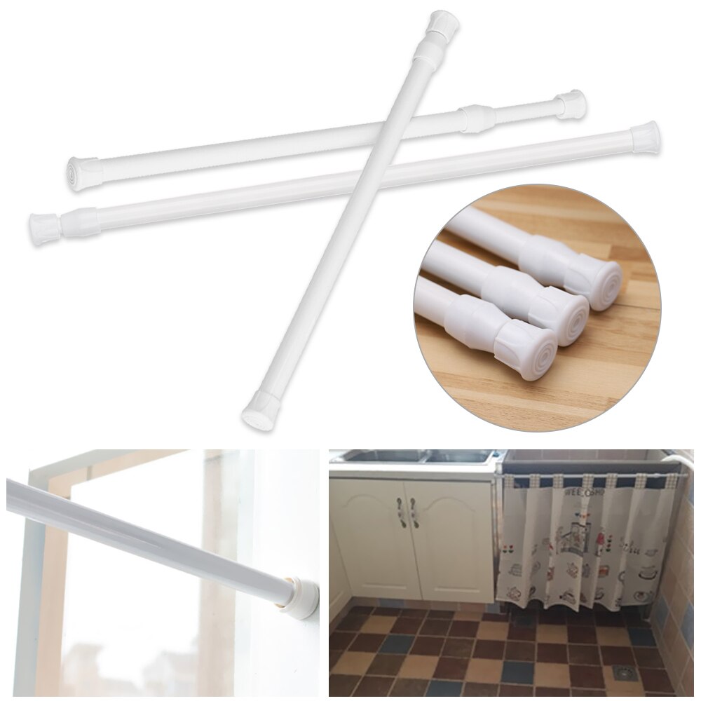 1PC Multi Purpose Spring Loaded Curtain Telescopic Pole Extendable Sticks Durable Curtain Rail Pole Hanging Rod Bathroom Product