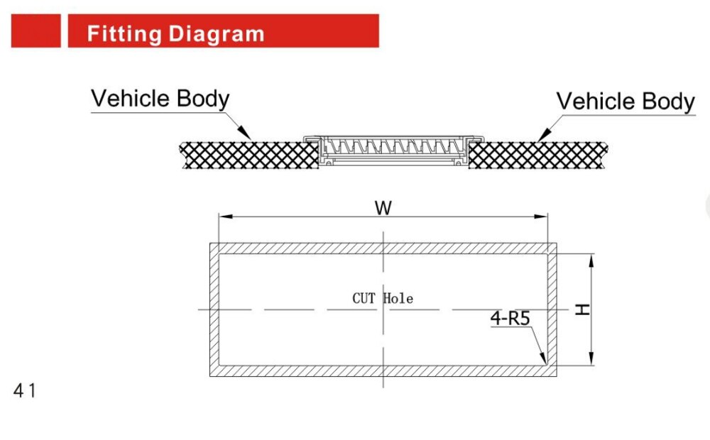 RV Caravan Trailer Motorhome ABS Air Vent Ventilation Outlet 455*155MM MG09AV
