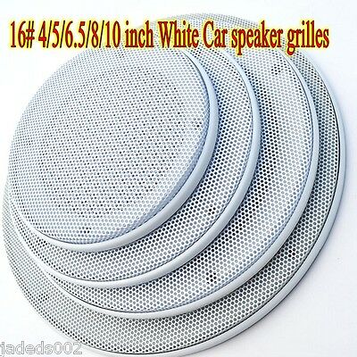 1 Stuks 16 #4/5/6.5/8/10 Inch Witte Auto Speaker Roosters Decoratieve Cirkel Netten