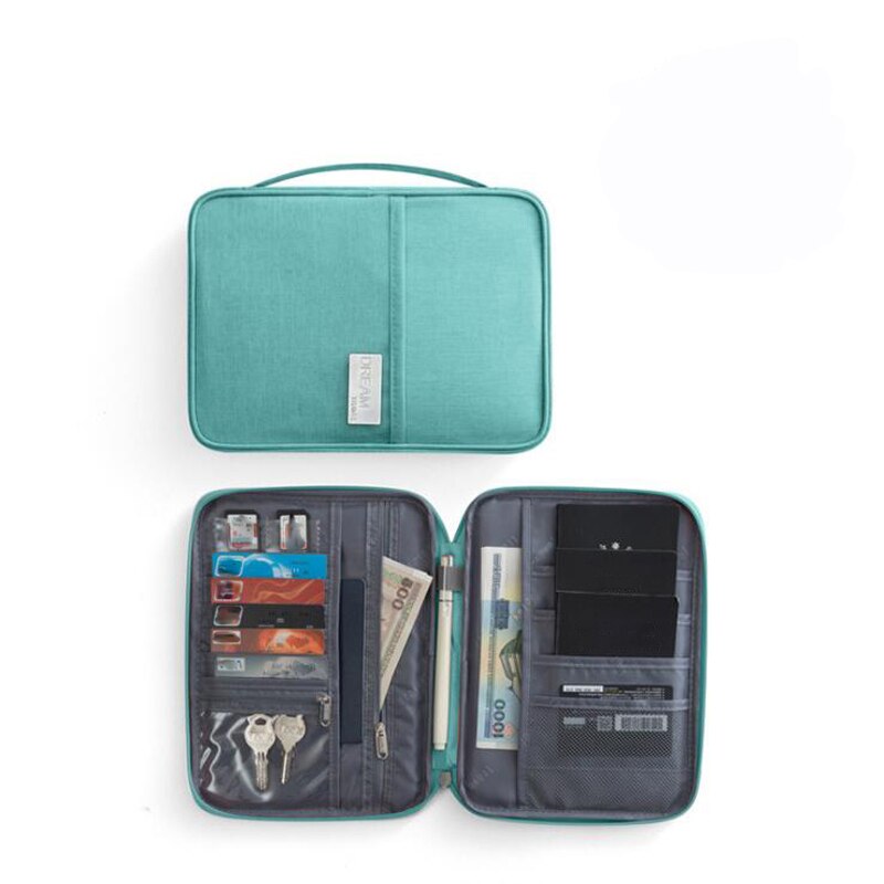 LKEEP Brand Passport Covers Holder Card Package Credit Card Holder Wallet Organizer Travel accessories Document bag cardholder: blue L