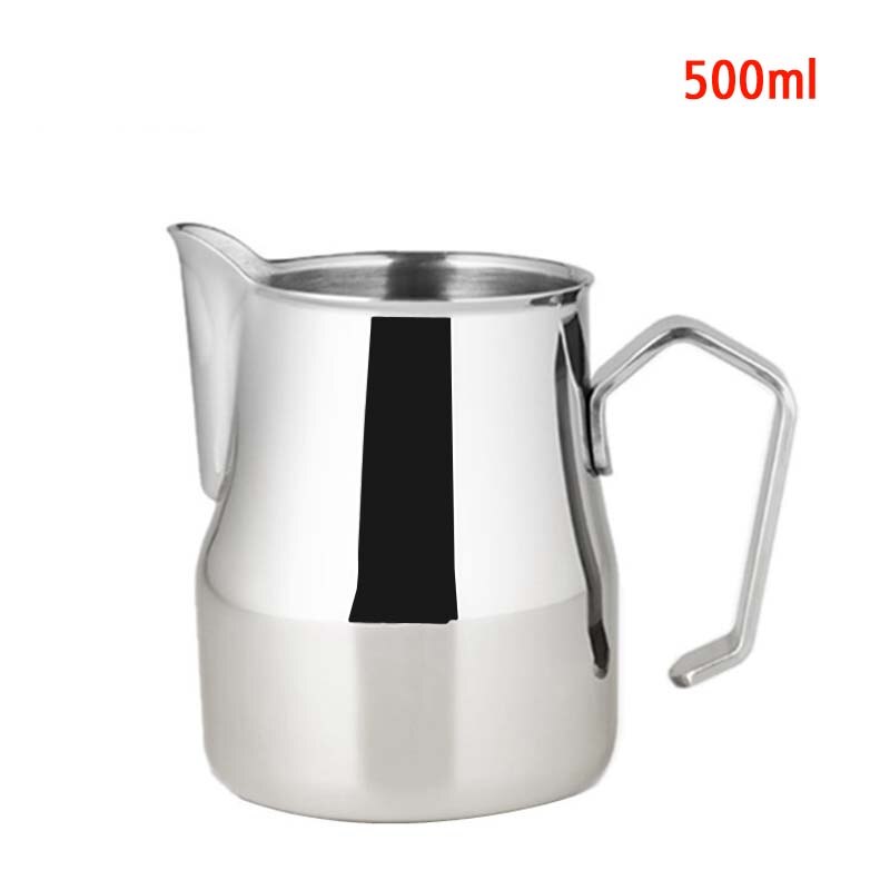 350Ml 500Ml 700Ml 1000Ml Rvs Melk Werper Geschikt Voor Koffie, latte &amp; Opschuimen Melk Koffie Pitcher Pull Bloem: StainSteelColor500ml