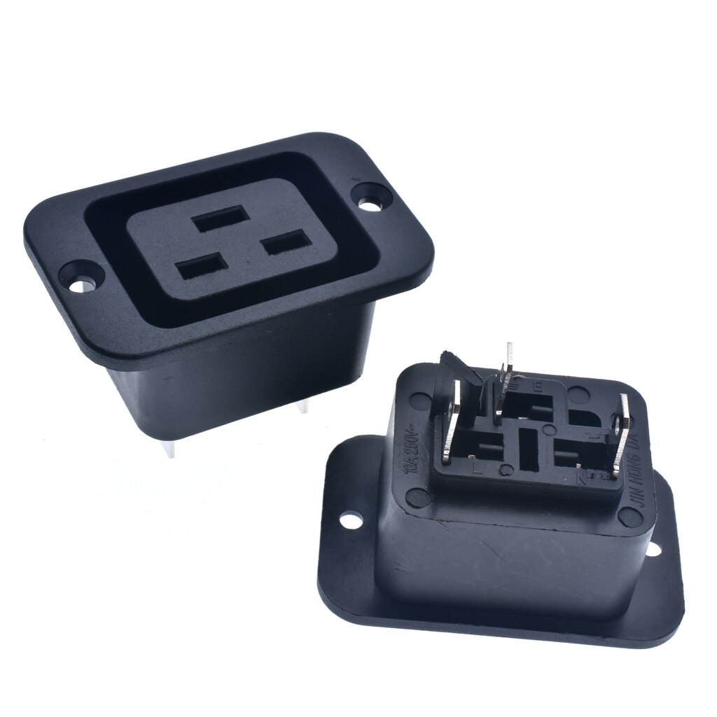 1pcs AC 250V 16A IEC 320 C19 C20 Panel Mount Plug Connector Socket: C19