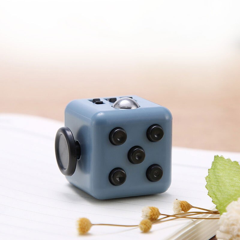 Dice Toys Anxiety Stress Relief Attention Decompression Plastic Focus Multifunctional Six Sides Gaming Toy Children Adult: lead grey (54G)