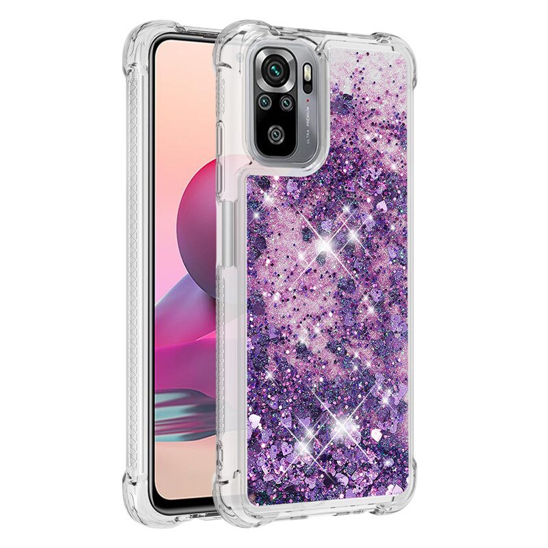 Dla Redmi uwaga 10 S przypadku mody Quicksand Glitter ciecz skrzynka dla Xiaomi Redmi uwaga 10 S telefon pokrywa Redmi Note10s 10 S Coque: Redmi Note 10 4G / B5