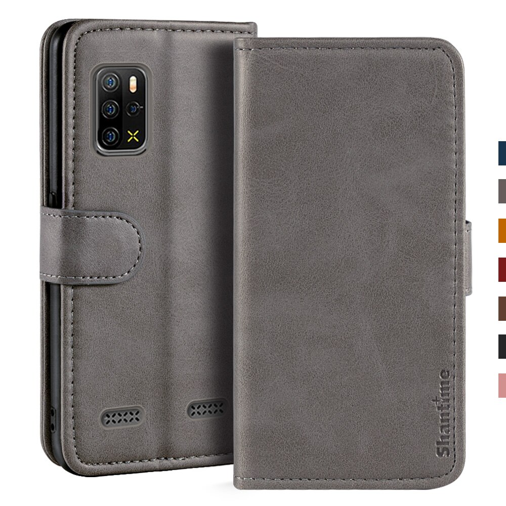 Case Voor Ulefone Armor 12 5G Case Magnetische Wallet Leather Cover Voor Ulefone Armor 12 5G Stand Coque telefoon Gevallen: Grey