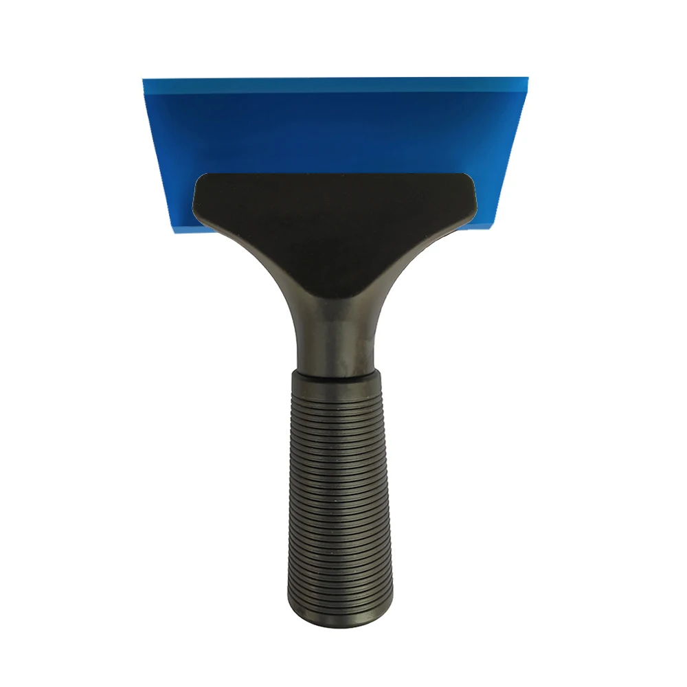 Rubber Squeegee Window Scraper Glass Wiper Car Cleaner Home Tools Brush For Washing Windows Glass Ceramic Floor Cleaning B69: Blue