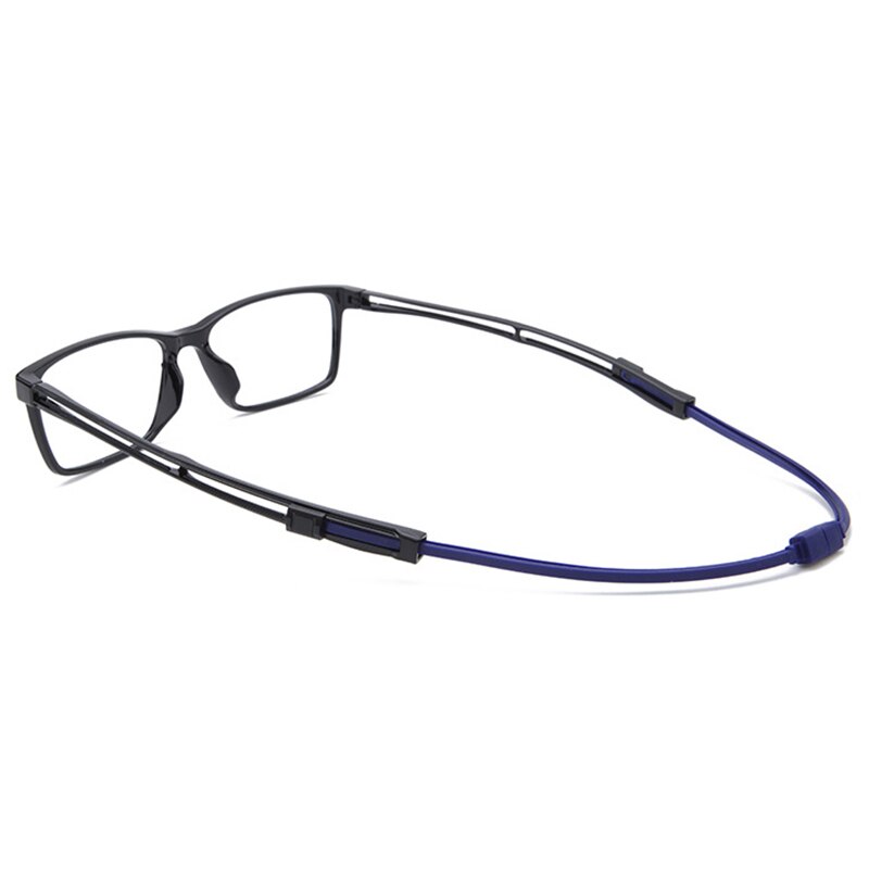 Montura de gafas ópticas deportivas para hombre y mujer, lentes cuadrados con absorción magnética, con imán para colgar en el cuello, gafas para miopía ajustables