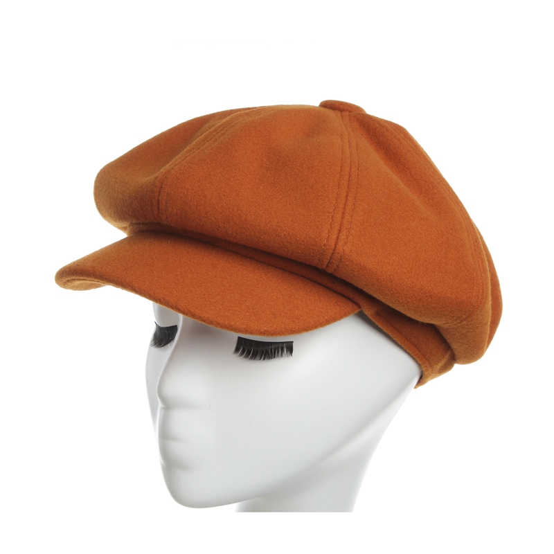 Kvinders nyhedsdreng hætte damer efterår vinter ruskind stof ottekantede hatte hatte til kvinder vinter udendørs hatte til kvinder