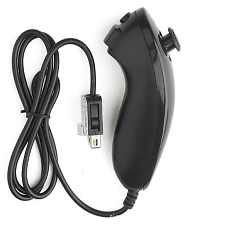 For Nintend Wii Game Controller Joystick Left Hand Curved Game Handle Controller Nunchuk For Nintendo Wii Gamepad Nunchuck game