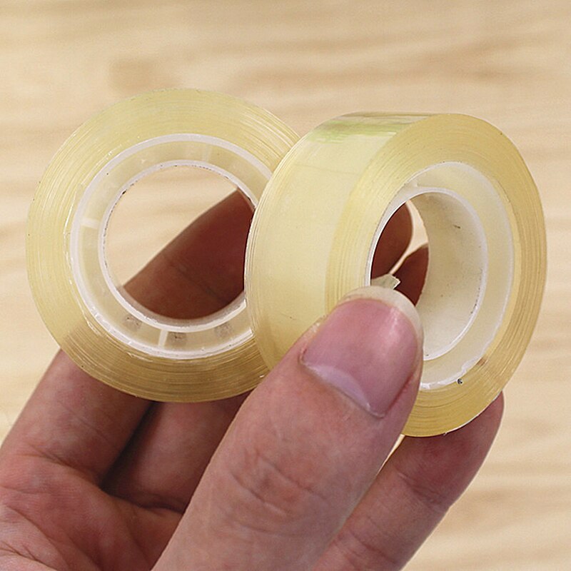 1.8Cm * 20M Transparant Geel Tape Transparante Tape Briefpapier Tape Tape Mini Kantoor Verpakking V1S6