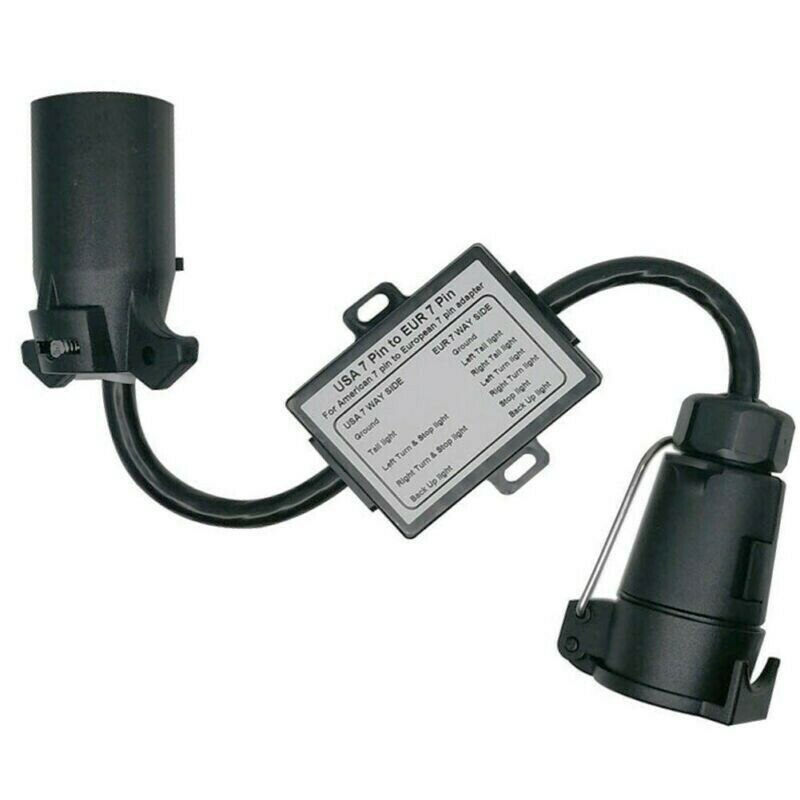 Usa Naar Eu Trailer Licht Converter Ons 7-Way Blade Socket Naar Eu 7-Pin Ronde Plug