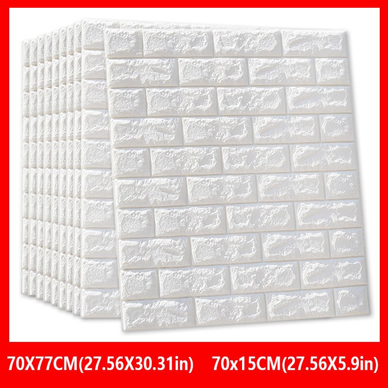 3d solid wall stickers living room wall soft bag wallpaper self-adhesive decorative wallpaper waterproof foam tile stickers: 5pcs
