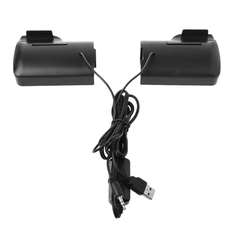 Altavoces estéreo Mini USB de 3,5mm, Control de línea, altavoz estéreo con Clip para Notebook, portátil, PC, 1 par