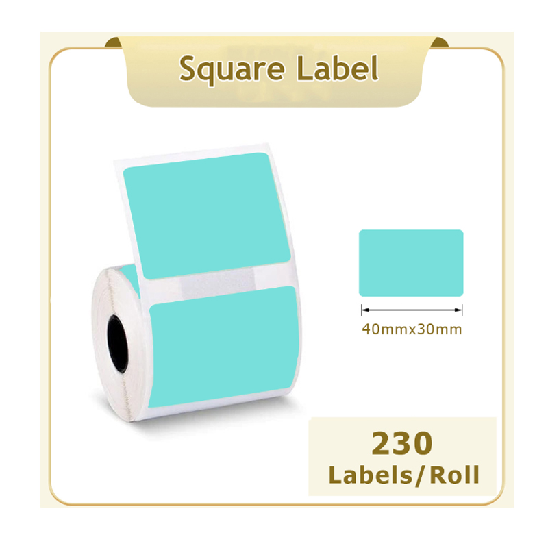 1 rotolo 20mm 30mm 50mm adesivo carta termica autoadesiva per E210 phommemo M110/M120/M200/M220/M221 Marklife P50 stampa etichette: WHITE