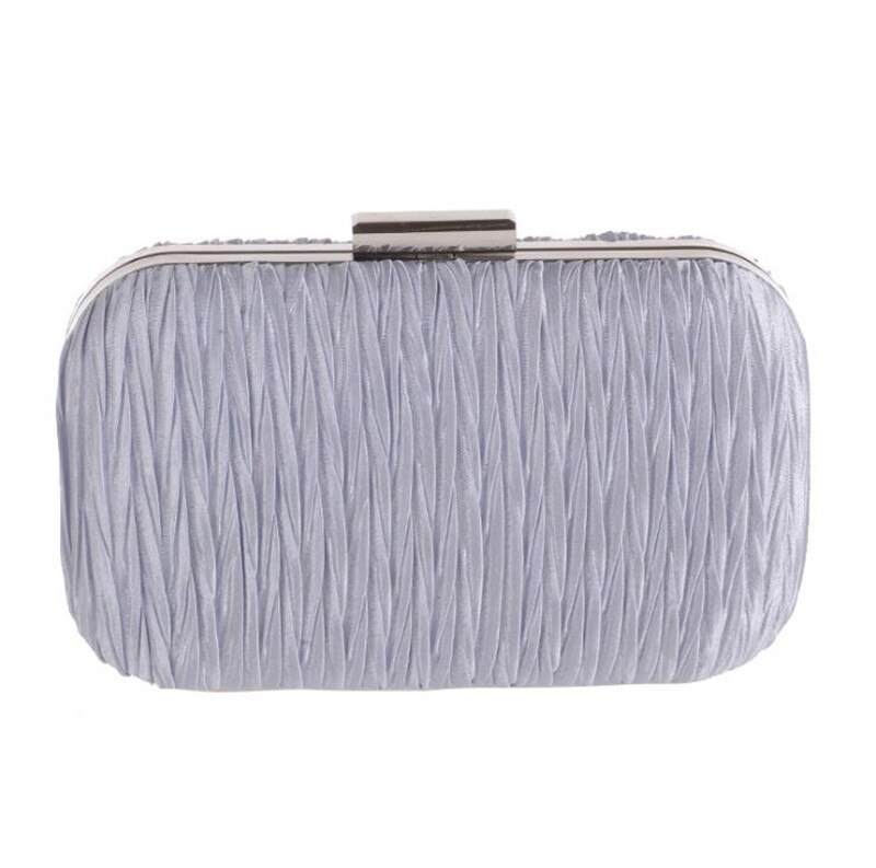 2021 pochette da sera pieghevoli da donna di alta qualità borsa frizione moda con catena borse da festa per donna MN772: silver