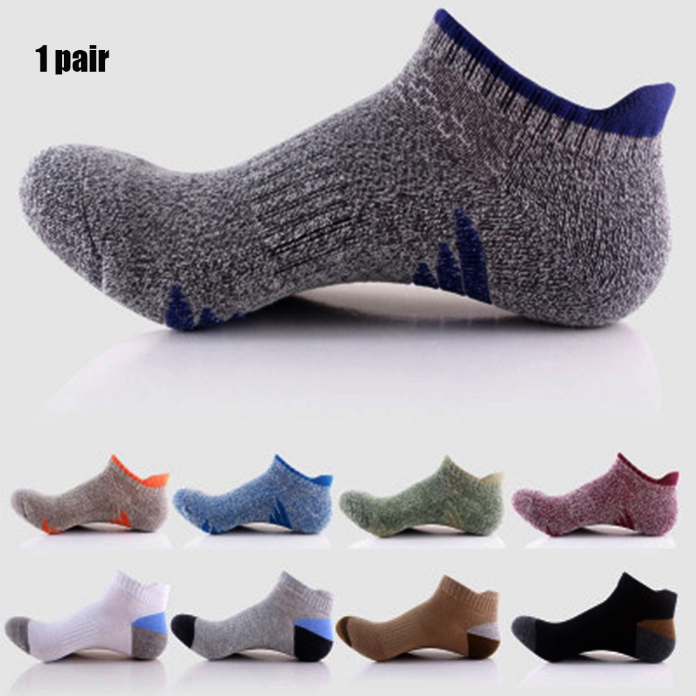 1 Pair Männer/Damen Laufschuhe Atmungsaktive Low Cut Run Sport Socken Baumwolle Compression Radfahren Socken Professionelle Basketball Fahrrad