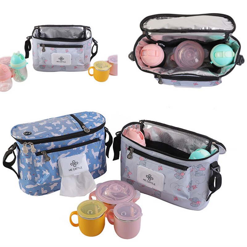 Kinderwagen Organisator Tas Mummie Luiertas Baby Kinderwagen Buggy Winkelwagen Opknoping Tas Waterdicht Afneembare Handtas Kinderwagen Accessoires