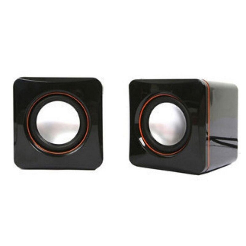 1 Pair USB 5V Computer Speakers Subwoofer 2.5W + 2.5W 4Ohm MP3 MP4 Digital Products Black I Key Buy