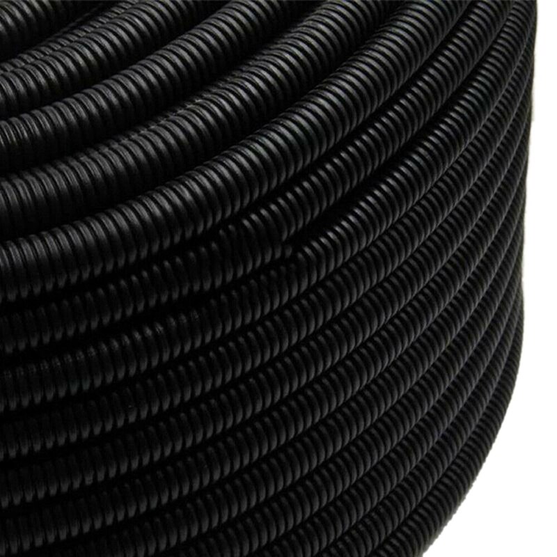 Tube de protection en fil à tisser fendu de 2x30M, couvercle de tuyau, câble électrique de 1/4 et 3/8 pouces