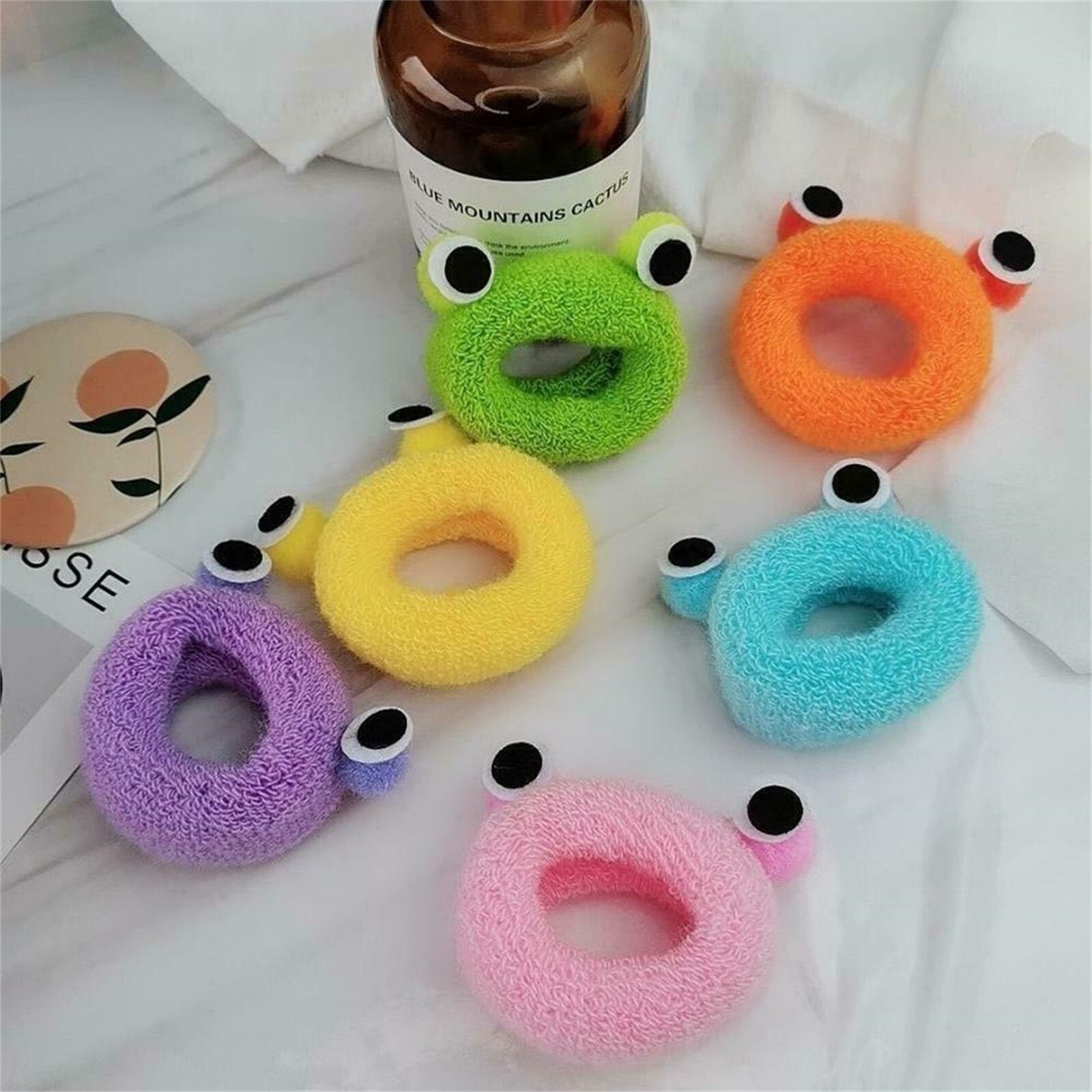 Crianças grossas acessórios para o cabelo-sapo anel de cabelo toalha laço de cabelo faixa de borracha rabo de cavalo titular headwear acessórios de borracha bandas