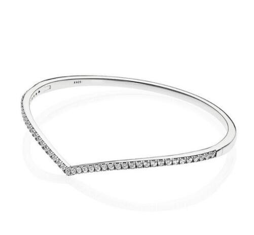 100% 925 Sterling Zilveren Pan Armband Wish Met Kristal Armband Is Meest Populaire Met Dames