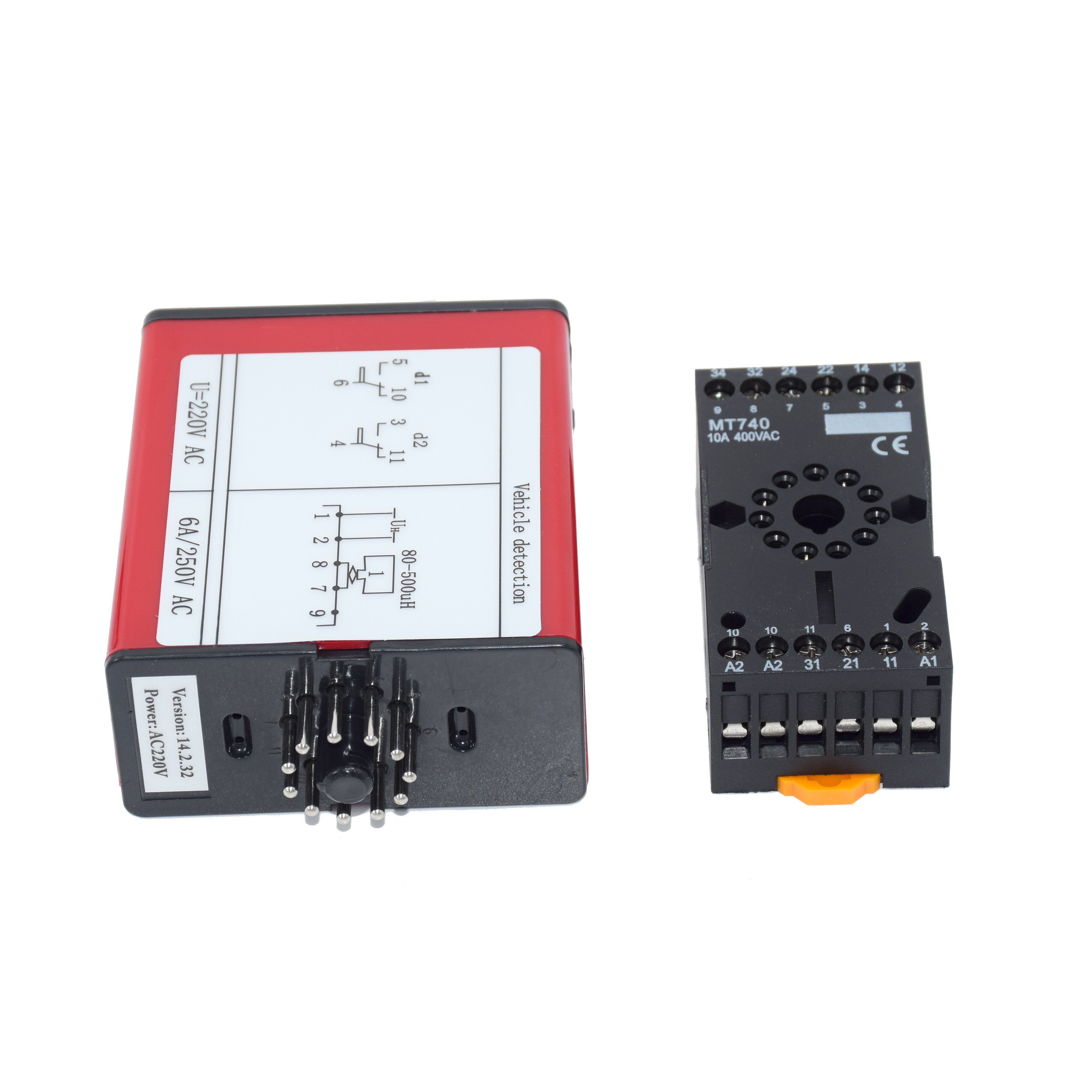 Capteur de détecteur de véhicule de détecteur de boucle à canal unique AC220V pour le stationnement de voiture d'ouvreur de porte coulissante d'oscillation de barrière