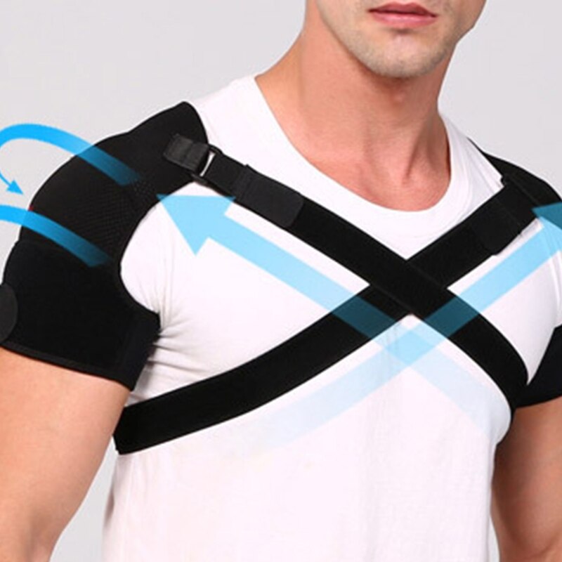 27RD Verstelbare Schouder Ondersteuning Spine Terug Ondersteuning, Unisex Double-Side Guard Strap Back Brace Houding Schouder Ondersteuning