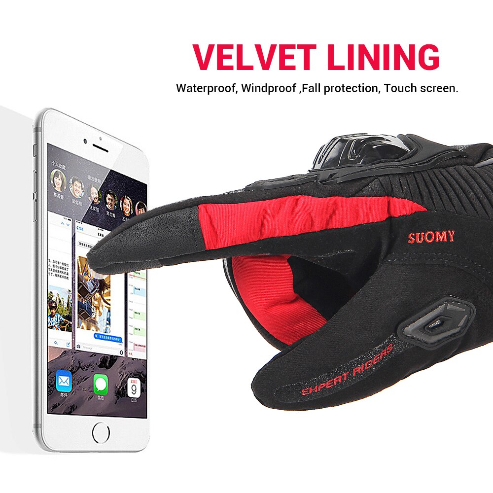Waterdichte handschoenen voor wielrennen, heren, dames, winddichte winter fiets handschoenen, touchscreen vingers, motor fiets handschoenen