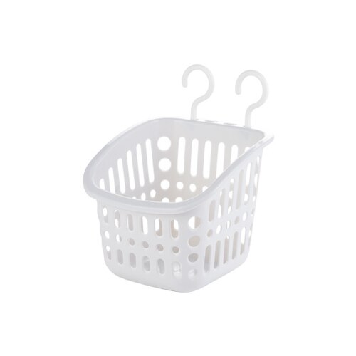 Wall-mounted storage basket plastic double hook kitchen snack basket bathroom shower storage basket WF9104058: S