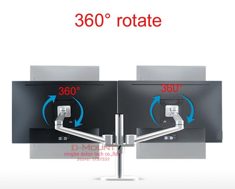neue OL-2 Aluminium Höer Einstellen 17-32 &quot;Dual Bildschirm Monitor Halfter Arm voll-Bewegung Monitor Halterung Schreibtisch Stand TV Montieren