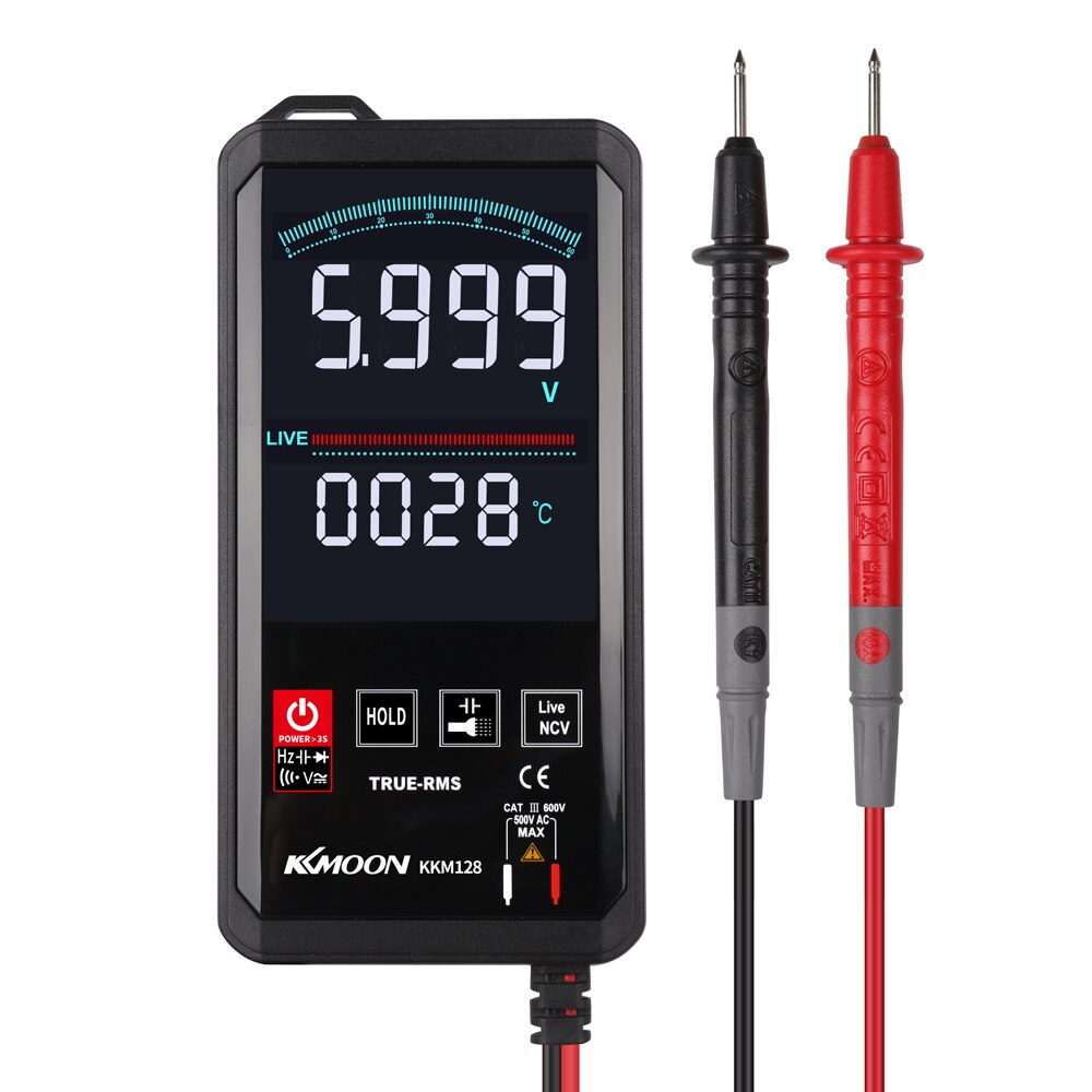 Kkmoon KKM128 4.7 Inch Aanraken Kleur Scherm Ultradunne Multimeter Spanning Frequentie Capaciteit Weerstand Meter 6000 Graven: KKM128