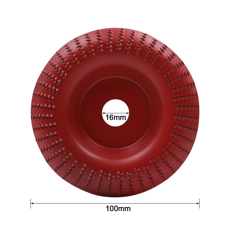 Gorąca sprzedaż wolframu drewno karbidowe tarcze szlifierskie szlifierka kątowa tarcze szlifierskie metalowe plastikowe drewno narzędzie ścierne: 100mm red arc
