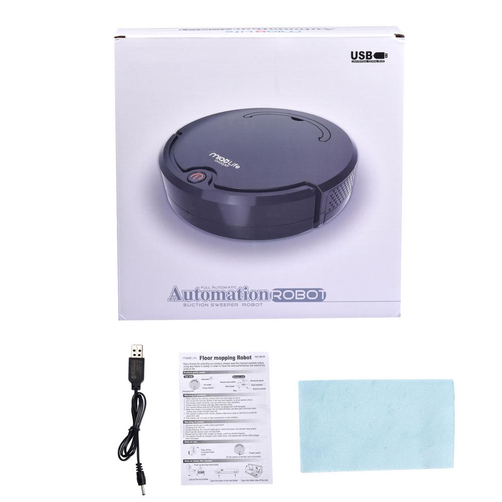 Robotic Vacuum Cleaner USB Full Automatic Mini Vacuuming Robot Household Appliances Charging Sweeper Floor Dust Planned Wash