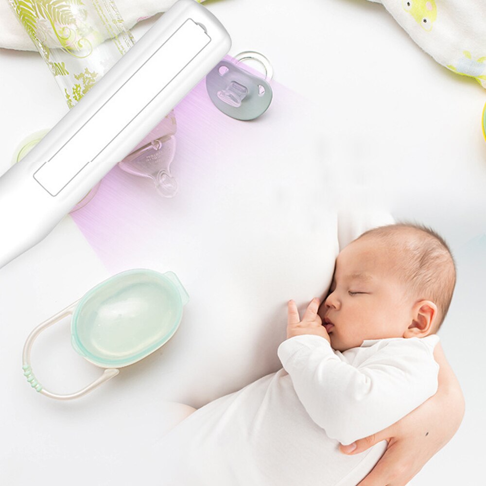 Portable UV Disinfection Lamp Light by AAA Battery Powered UV Sterilizer Mite Lights for Home Office Bedroom Living Room