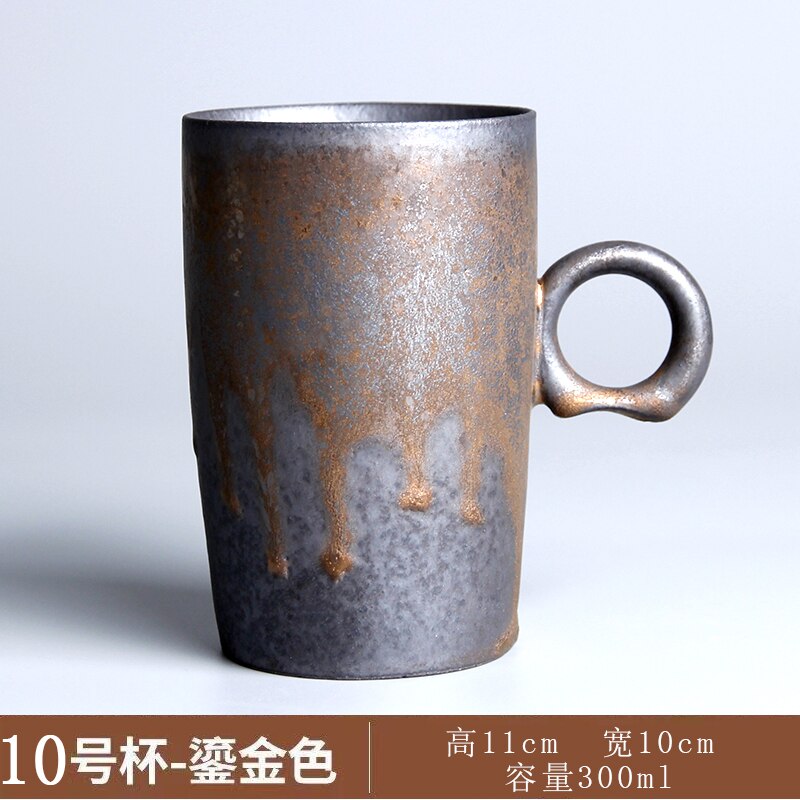 JIA GUI LUO-taza de café de cerámica hecha a mano de estilo japonés, taza de agua, taza de gres, taza de oficina, tazas de café, G094: 14