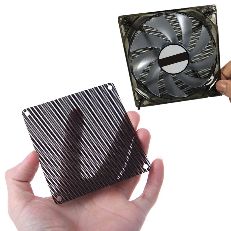 10 Uds., ventilador de PVC de 120MM, filtro antipolvo para PC, estuche a prueba de polvo, cubierta negra de malla para ordenador cortable