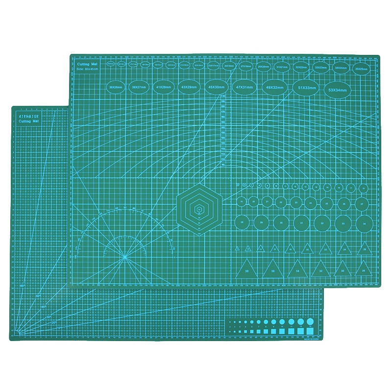 A2 pvc-skæremåtter patchwork dobbeltsidet selvhelbredende trykt håndværksquiltning scrapbogstavle 60 x 45cm stofpapir