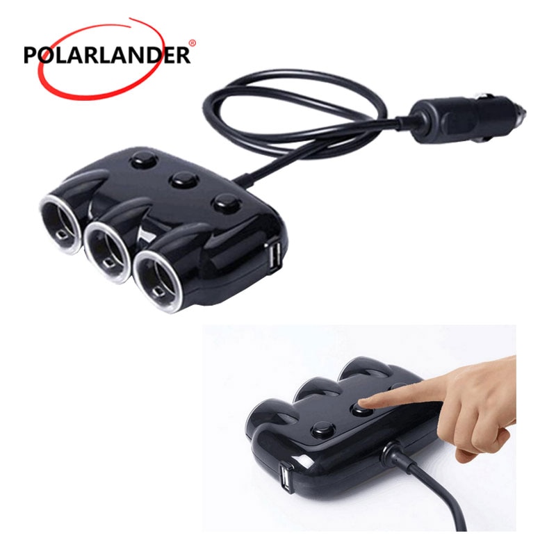 Mini Universal Triple USB Car Vehicle Charger Adapter USB Socket 3 Port 2.1A 2A for iPhone For Android