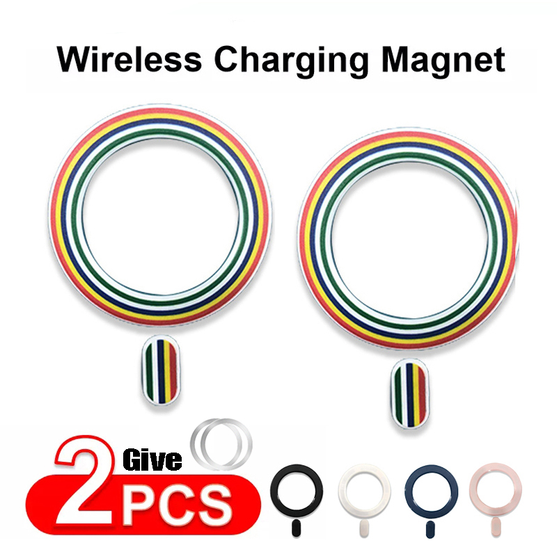 Magnetyczna ładowarka bezprzewodowa Uniwersalne metalowe pierścienie Magnetyczny pierścień Adapter tylnej pokrywy dla naklejek Magsafe dla iPhone'a Samsunga