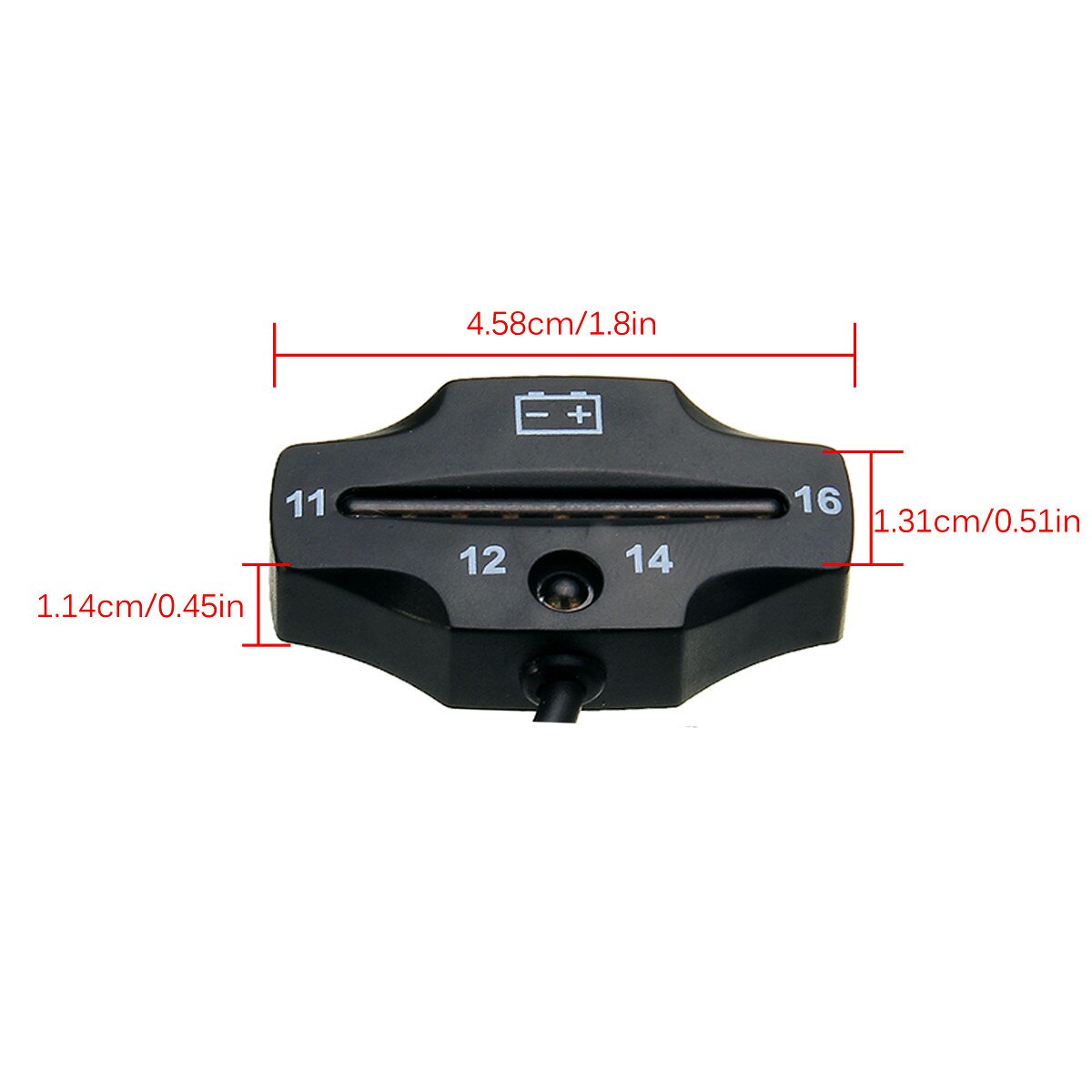 En motorcykel bil universal led batteri tester måler spændingsmåler indikator pad batteri niveau monitor 12v/24v