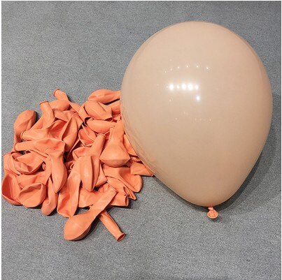 50 /100pcs 10inch Multicolor Pastel Candy Balloons Wedding Baloons Round Macaron Balloon Arch Decoration BirthdayParty Balloons: Makron orange / 100pcs