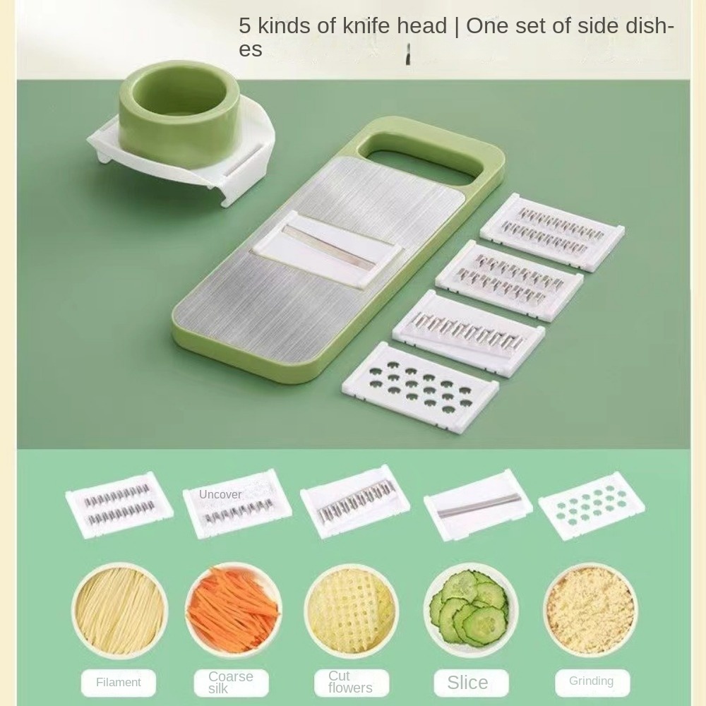 Rallador de cocina multifuncional para el hogar, tablero triturado de zanahoria, cortador de verduras, triturador de patatas, artefacto rallador